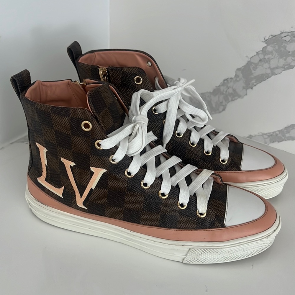 Louis Vuitton STELLAR Sneakers High Hi Top 37.5 7.5 7 8